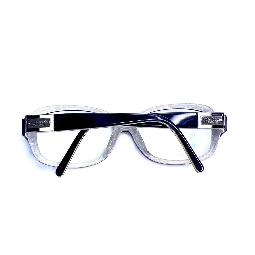 Kate Spade NY Black Clear Glitter Oval Eyeglasses Annika/S JBHP RA 56 15 130